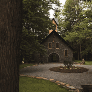Chapel in the Woods Front and Driveway
