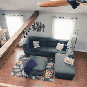 Top View of Livingroom at The Little House at Dutch Flats
