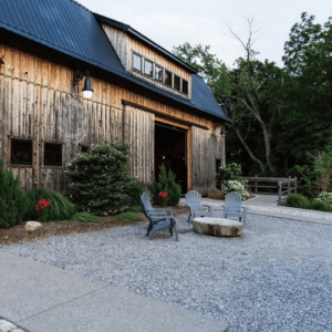 Front Hangout Area of Barn Wedding Venue